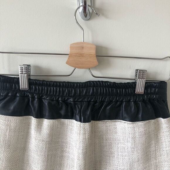 A.l.c. Leather-Trimmed Linen Coated Shorts - Picture 6 of 10